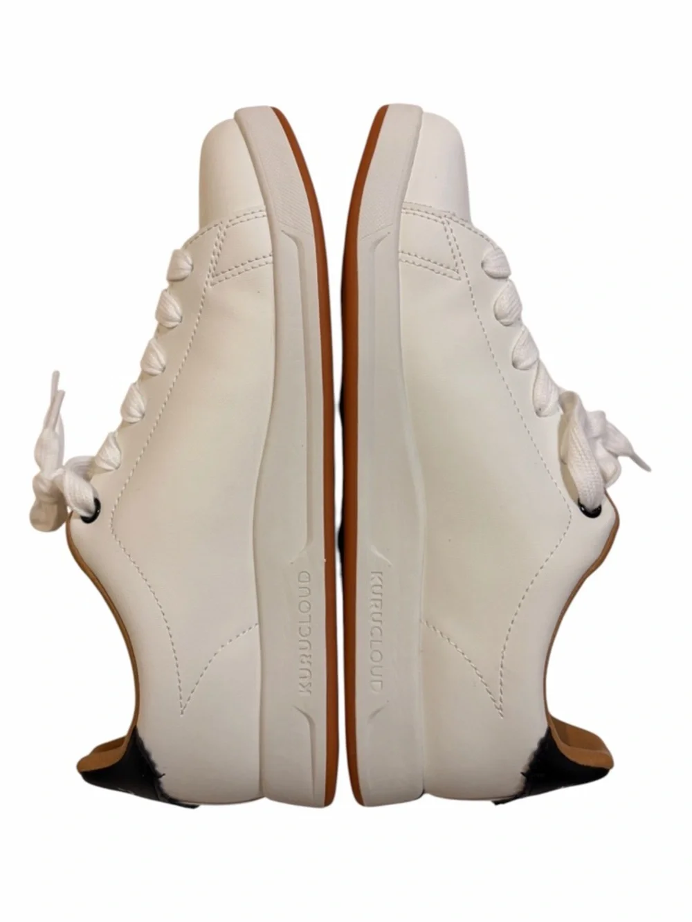 KURU new Roam White Leather Sneakers with Black Detail - Picture 6 of 16